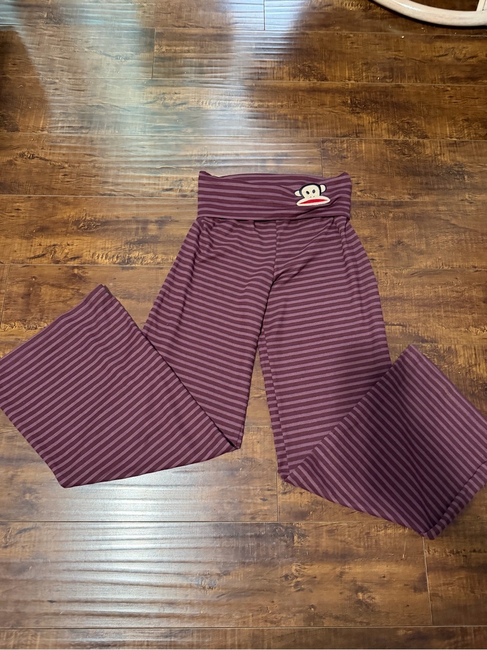 Paul Frank Purple Striped Wide-Leg Pants